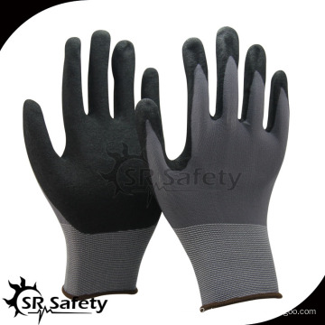 SRSAFETY 13g sandig geschliffener Nitril beschichteter Handschuh / Arbeitshandschuhe / Sicherheitshandschuhe